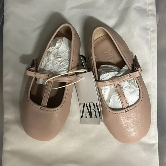 ZARA Kids | Pink | T-STRAP FLATS - Picture 6 of 6